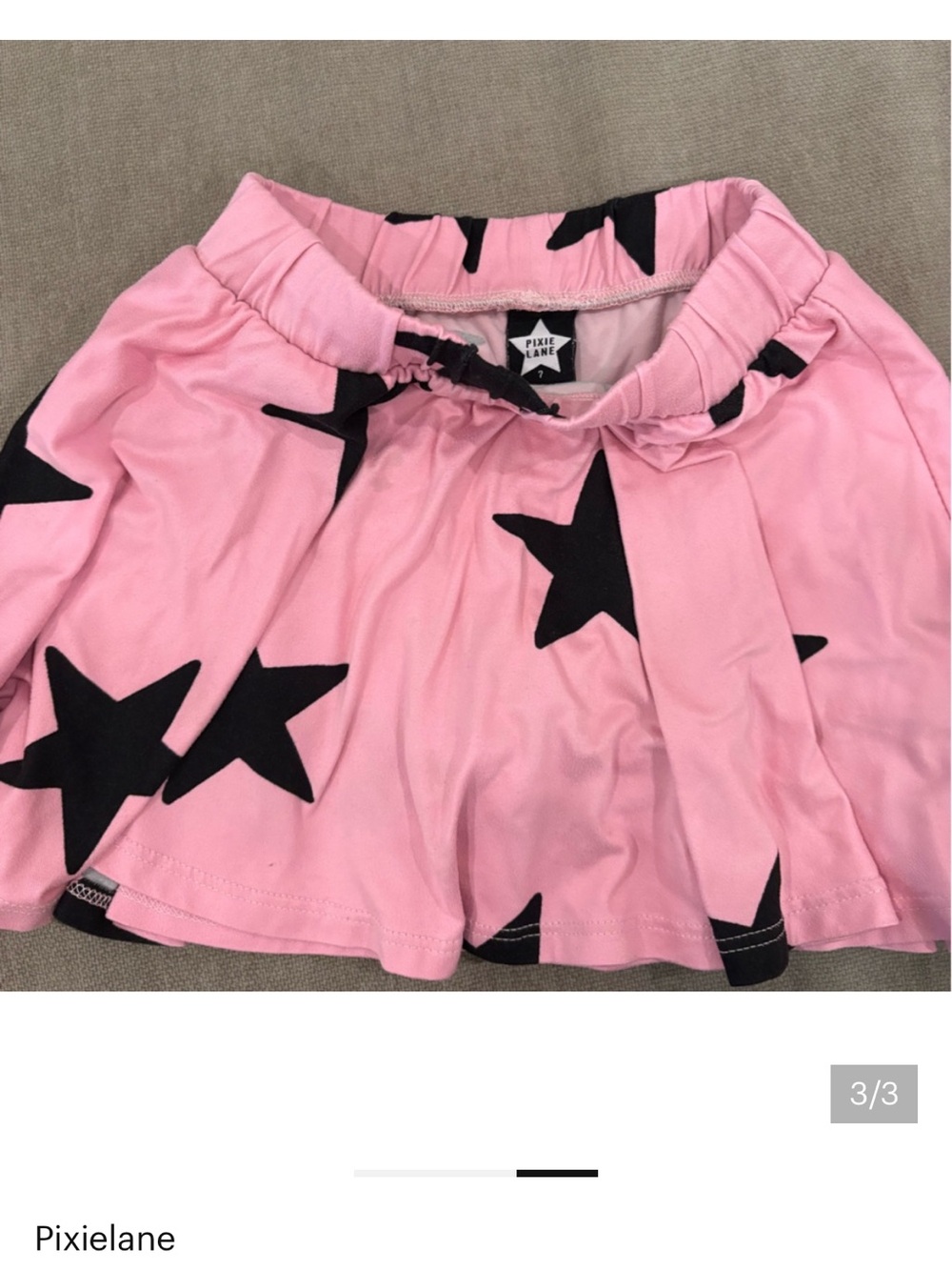 Pixielane Pink Star Print Skirt